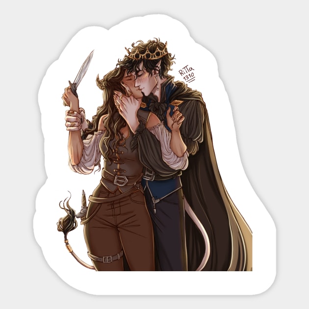 Jude and Cardan Sticker by ritta1310